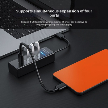 Alek USB 3.0 hub, 1–4 portov, rýchlosť prenosu 50–70 MB/s, dĺžka kábla 20 cm / 1,5 m, bez externého napájania