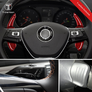 T-CARBON Pádla radenia na volante pre VW – karbónové a sklenené vlákna, lepiaca inštalácia