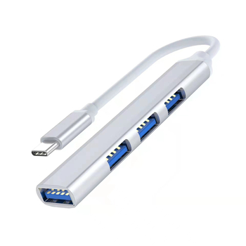 Type-C USB dokovacia stanica s 4-portovým USB 2.0 hubom, bez externého napájania