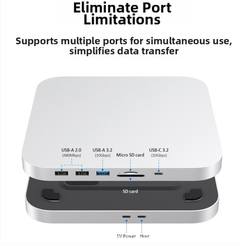 Mac Mini hub docking stanica USB-C 10Gbps, napájanie cez zbernicu, model 25M