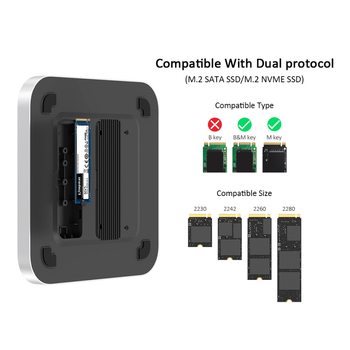 Mac Mini hub docking stanica USB-C 10Gbps, napájanie cez zbernicu, model 25M