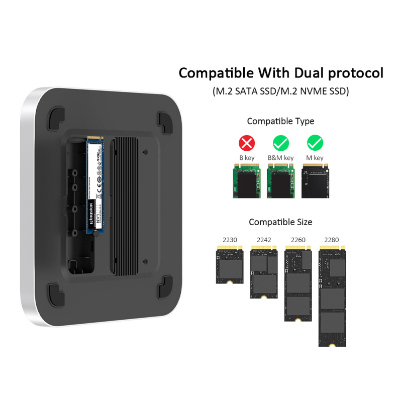 Mac Mini hub docking stanica USB-C 10Gbps, napájanie cez zbernicu, model 25M