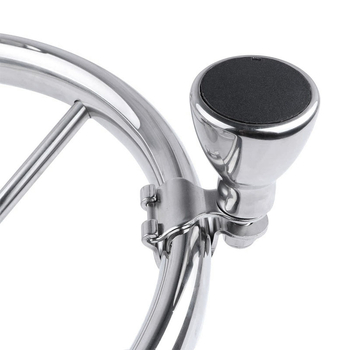 316 nerūsējošā tērauda stūre ar vēršanas rokturi, neilona virsma, cilindriskā pamatne, norādes kulas rokturis un palīgpower ball ierīce