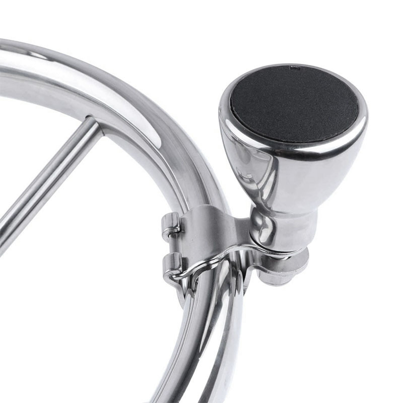 316 nerūsējošā tērauda stūre ar vēršanas rokturi, neilona virsma, cilindriskā pamatne, norādes kulas rokturis un palīgpower ball ierīce