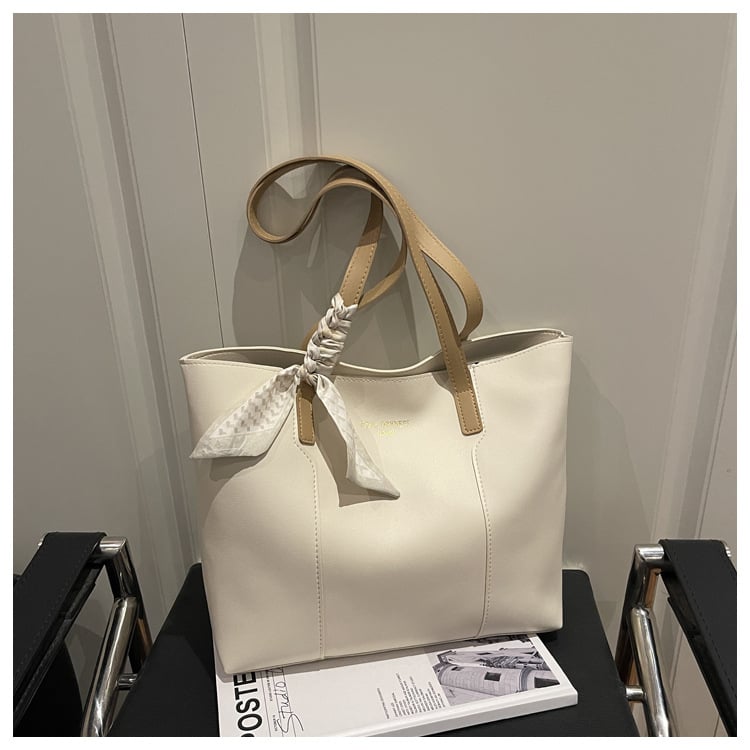 Geantă Tote din PU, formă orizontală pătrată, închidere cu fermoar, două mânere, design unisex