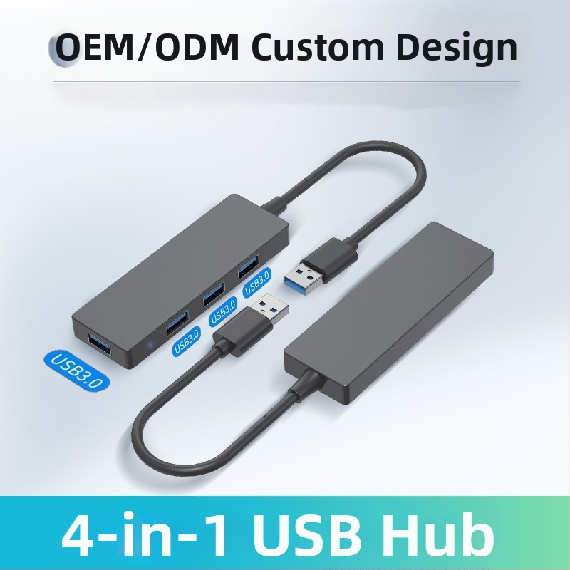 USB 3.0 4-portový hub s externým napájaním, 5 Gbps, kábel 0,15 m (model Hub-004)