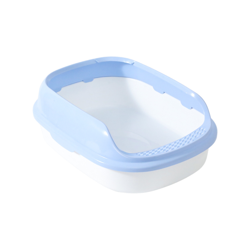 HAWoo fél-zárt macskaalomtálca, magas oldalakkal, repedésálló, négyzetes kialakítás, PP anyag