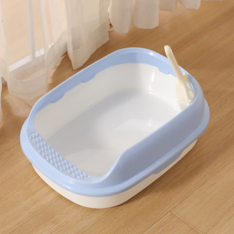 HAWoo fél-zárt macskaalomtálca, magas oldalakkal, repedésálló, négyzetes kialakítás, PP anyag