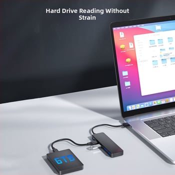 USB 3.0 hub s 4 portovima, razdjelnik jedan na četiri, 5Gbps, kabel 20 cm, napajanje preko USB