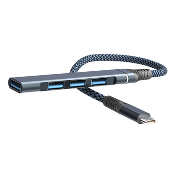 Type-C USB 3.0 hub adaptér, jednoportový rozbočovač, 5Gbps prenos, napájanie cez zbernicu