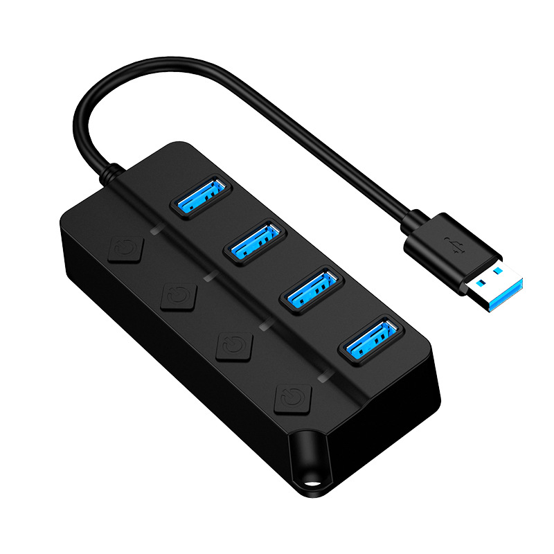 USB 3.0 hub s 4 priključcima i neovisnim prekidačem te vanjskim napajanjem, Kawazhizawa CZ-01, 5 Gbps