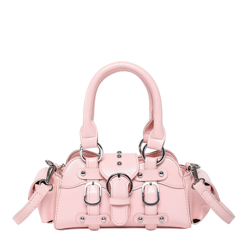 PU motorkárska taška s polyesterovou podšívkou, magnetické zapínanie, zipsová priehradka a vrecko na telefón, horizontálny štvorcový tvar, na každodenné použitie, jar 2025