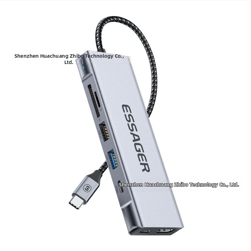 ESSAGER 8-in-1 rozširujúca dokovacia stanica s USB HUB a M.2 SSD skrinkou - USB 3.2 Gen2, 10 Gbps