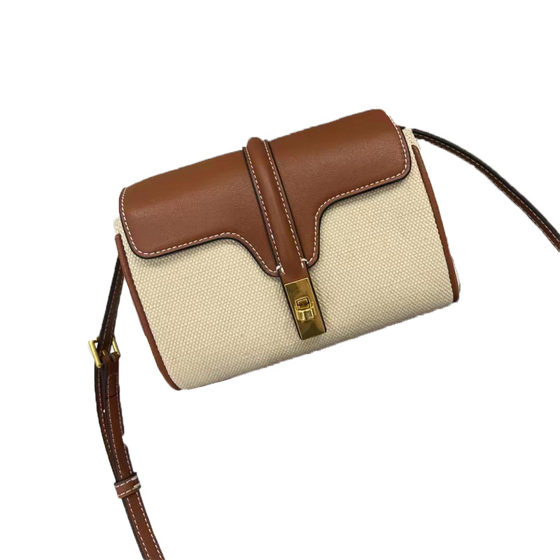 Dámska taška z pravej kože, Saddle Bag, street trend, horizontálny štvorcový tvar, klapkové uzatvorenie, podšívka polyester-bavlna