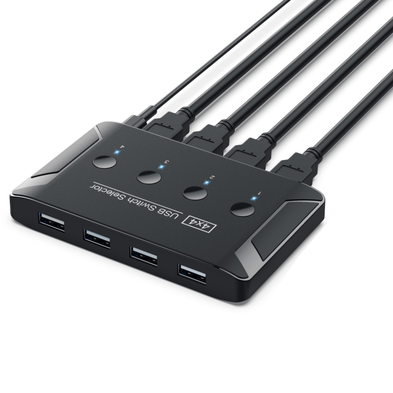 USB 2.0 prekidač, 4 ulaza/4 izlaza, model T28, s vanjskim napajanjem, kabel 1,5 m