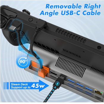 Dock Steam Deck s HDMI 4K120Hz, PD3.1 rýchle nabíjanie, USB 3.0×3, Gigabit Ethernet