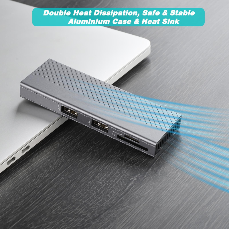 Carcasă SSD M.2 cu USB Type-C, 5120 MB/s, Alimentare externă, Model HE1009