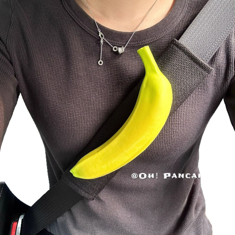 Auto jastučići za ramena za dekoraciju s motivom banane — kreativni izvorni dizajn, set dekoracije sigurnosnog pojasa, Marka: Druga