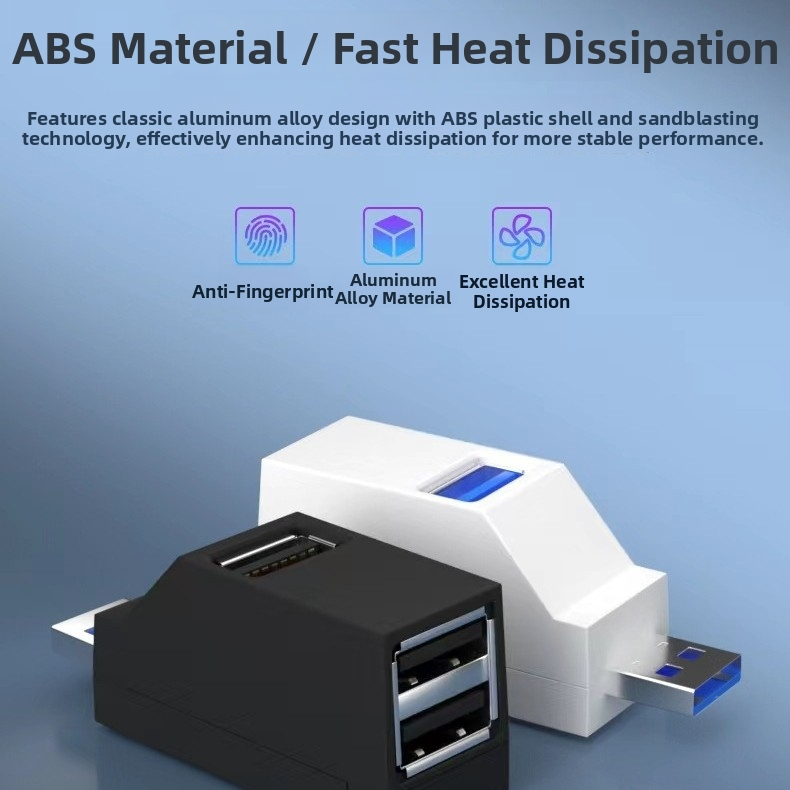USB 3.0 3-portový hub YC-U307, 5Gbps, napájaný cez zbernicu