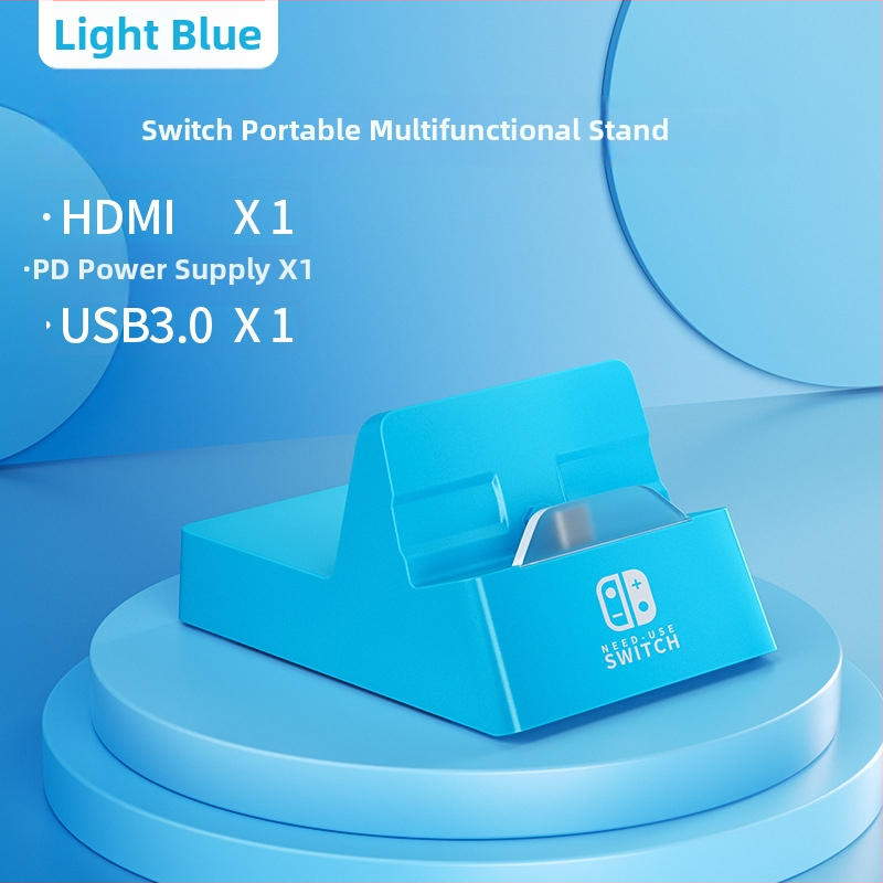 Nintendo Switch rozšírený dok s USB-C hubom so 3 portmi, 5 Gbps prenos, 150 mm kábel, napájanie cez USB (bez externej napájania)