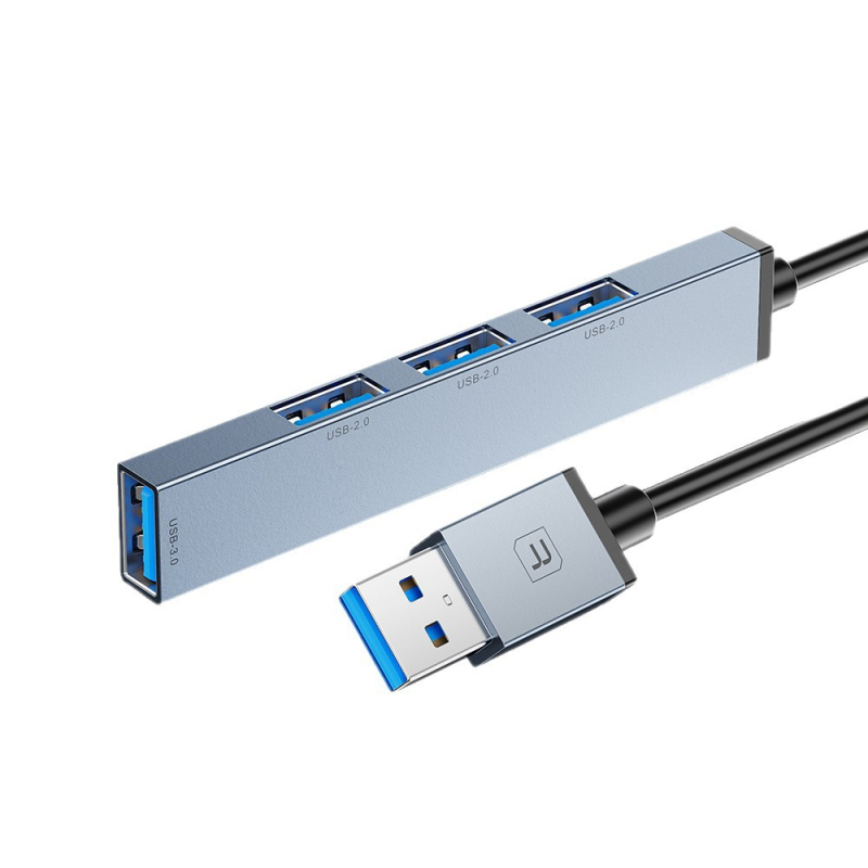 Toocki Pilot USB 3.0 4-portový hub, 5 Gbit/s, napájaný cez USB, kábel 0,1 m