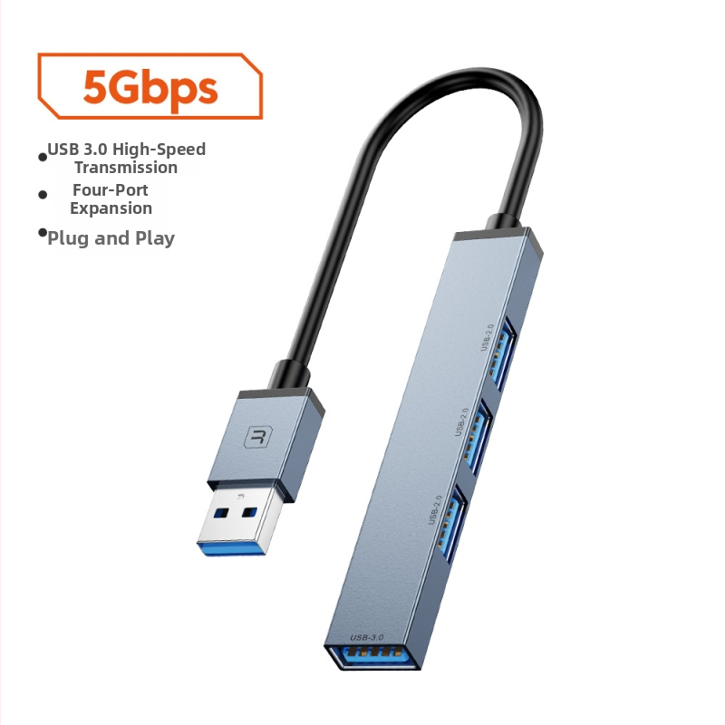 Toocki Pilot USB 3.0 4-portový hub, 5 Gbit/s, napájaný cez USB, kábel 0,1 m