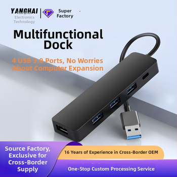USB 3.0 dokovacia stanica 5-v-1 s HDMI 4K60Hz, USB hub 3 porty, kábel 0,15 m, bez externého napájania