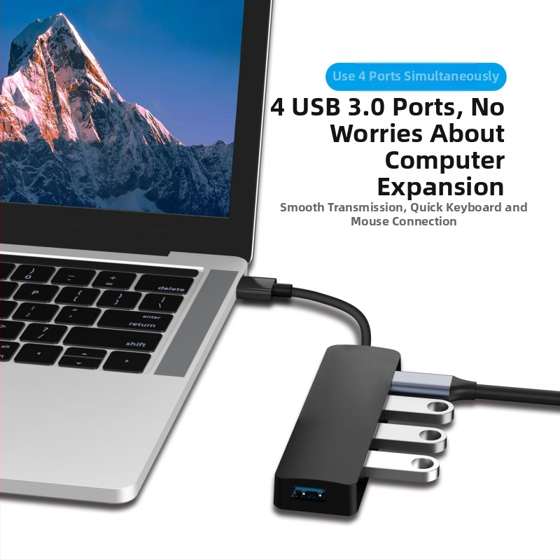 USB 3.0 dokovacia stanica 5-v-1 s HDMI 4K60Hz, USB hub 3 porty, kábel 0,15 m, bez externého napájania