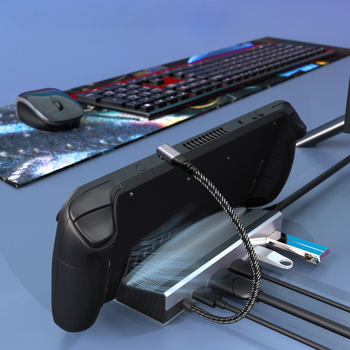 Steam Deck dokovacia stanica, 6-v-1 Type-C, 5 Gbps prenos, bez externého napájania