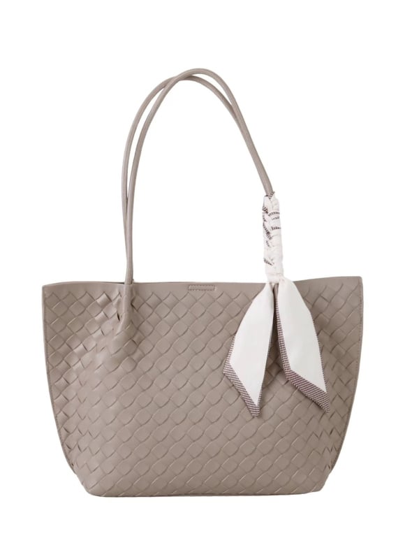 MISS SUMMER Valódi bőrből készült, szövött textúrájú váll- és kézitáska (Nagy kapacitás, mágneszár, belső zsebek telefonhoz és személyi igazolványhoz)