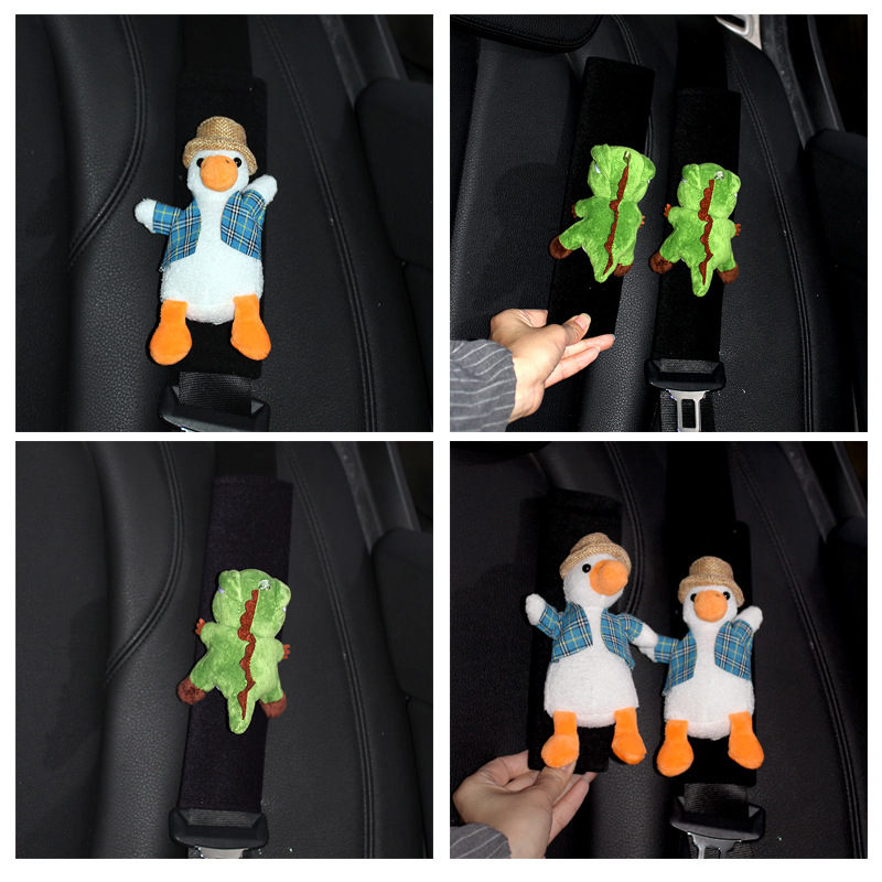 Karikatúra autóbiztonsági öv vállvédő, plüss anyag, 60 g, vállpárna kiegészítő, hivatalos magánmárka