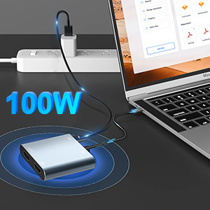 Type-C MST docking stanica s 2x HDMI, USB HUB, 4-u-1, podržava 4K, napajanje izvana