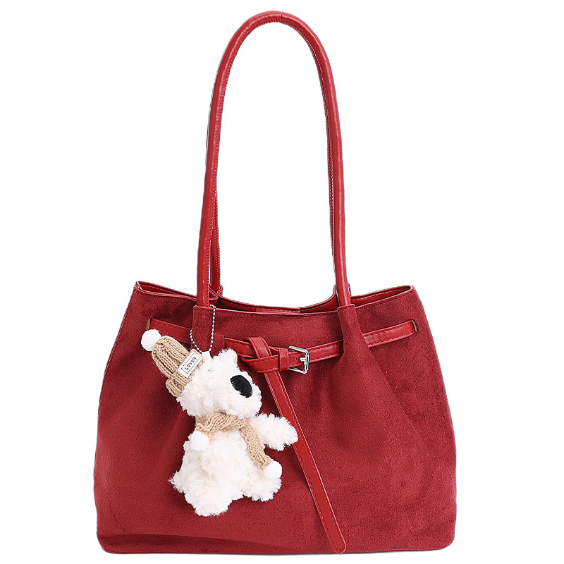 PU tote táska városi minimalist stílussal, vízszintes négyzetes forma, mágneszár, poliészter bélés