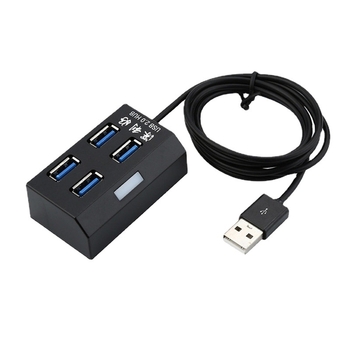 USB 2.0 4-portos hub, T-alakú bővítő, 1–4 osztó, USB-ről táplált