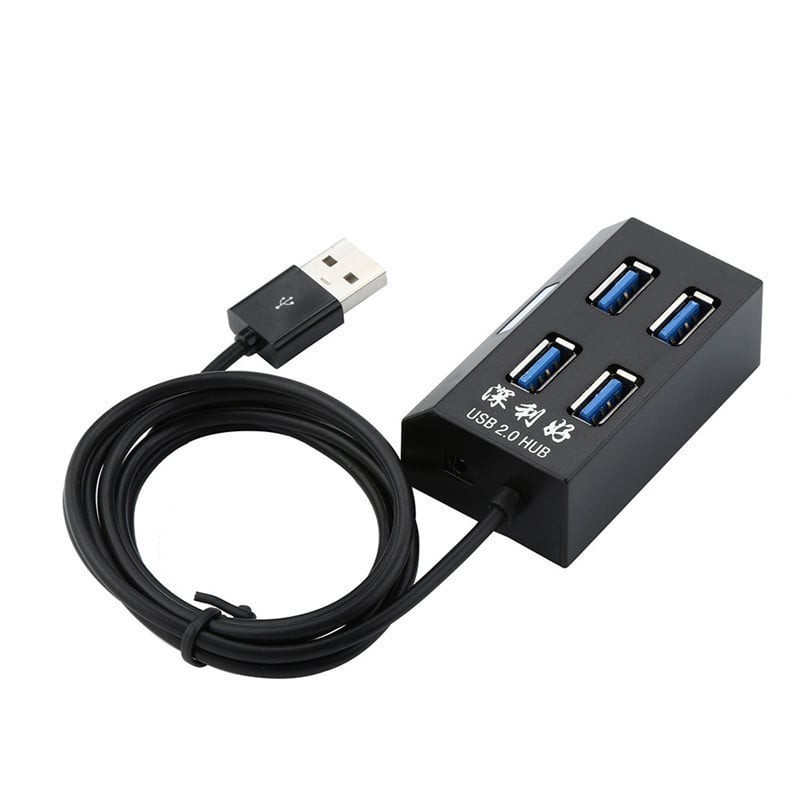 USB 2.0 4-portos hub, T-alakú bővítő, 1–4 osztó, USB-ről táplált