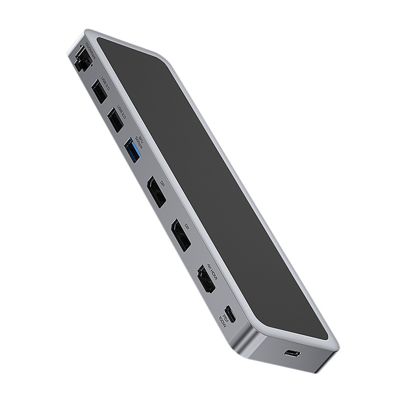 12-v-1 USB-C dokovacia stanica pre notebooky, USB-C rozhranie, 5 Gbps prenos, 1 m kábel, model YME-12, bez externého napájania