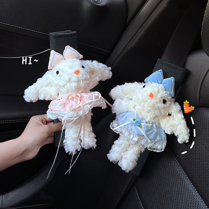 Gyerekek autóöv vállvédő – lenanyag, anti-fulladás, négy évszakos védőfedél, Yadingni