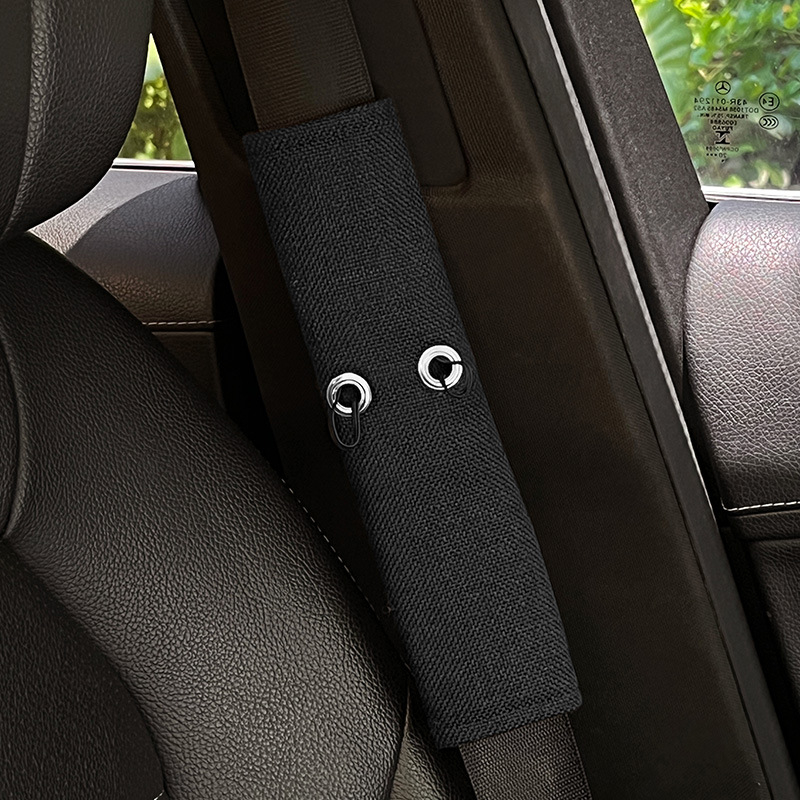 Gyerekek autóöv vállvédő – lenanyag, anti-fulladás, négy évszakos védőfedél, Yadingni