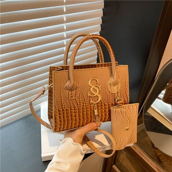 Női crossbody táska - Utcai divat stílus, mini négyzet formájú, PU anyag, cipzáras zárás, belső szintetikus bőr bélés