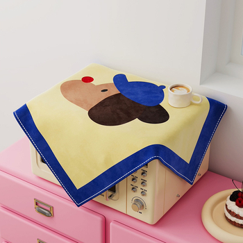 Микровълнова покривало с мультяшно кученце, корейски стил, фланелен материал, покривало за прах/диван/климатик