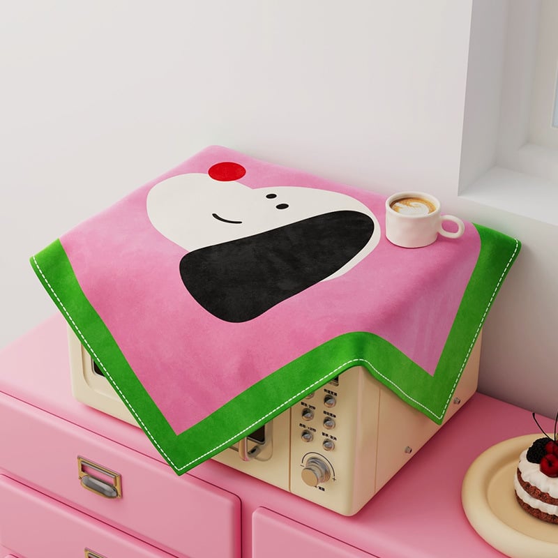 Микровълнова покривало с мультяшно кученце, корейски стил, фланелен материал, покривало за прах/диван/климатик