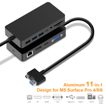 Docking stanica za Surface Pro 4/5/6 i Surface Laptop 1/2 – USB 3.0, 5 Gbps, bez vanjskog napajanja