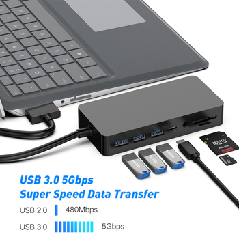 Docking stanica za Surface Pro 4/5/6 i Surface Laptop 1/2 – USB 3.0, 5 Gbps, bez vanjskog napajanja