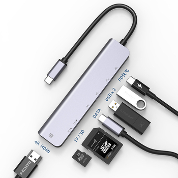 7-in-1 USB-C dokovacia stanica s HDMI 4K60Hz, 10Gbps prenos, externé napájanie, kompatibilné s Apple a Huawei