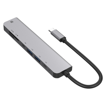 7-in-1 USB-C dokovacia stanica s HDMI 4K60Hz, 10Gbps prenos, externé napájanie, kompatibilné s Apple a Huawei