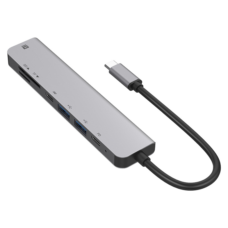 7-in-1 USB-C dokovacia stanica s HDMI 4K60Hz, 10Gbps prenos, externé napájanie, kompatibilné s Apple a Huawei
