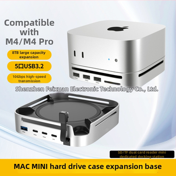 Mac mini M4 dockovacia stanica pre rozšírenie externého pevného disku, USB-C rozhranie, 10Gbps prenos, model X0295, s externým napájaním