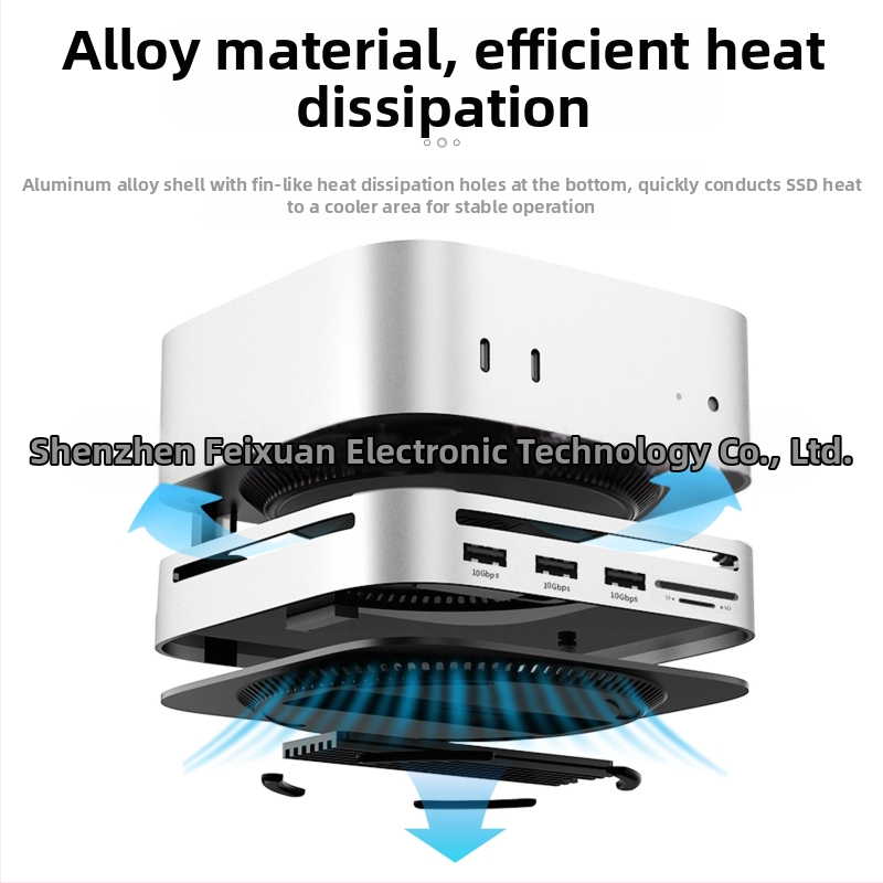 Mac mini M4 dockovacia stanica pre rozšírenie externého pevného disku, USB-C rozhranie, 10Gbps prenos, model X0295, s externým napájaním