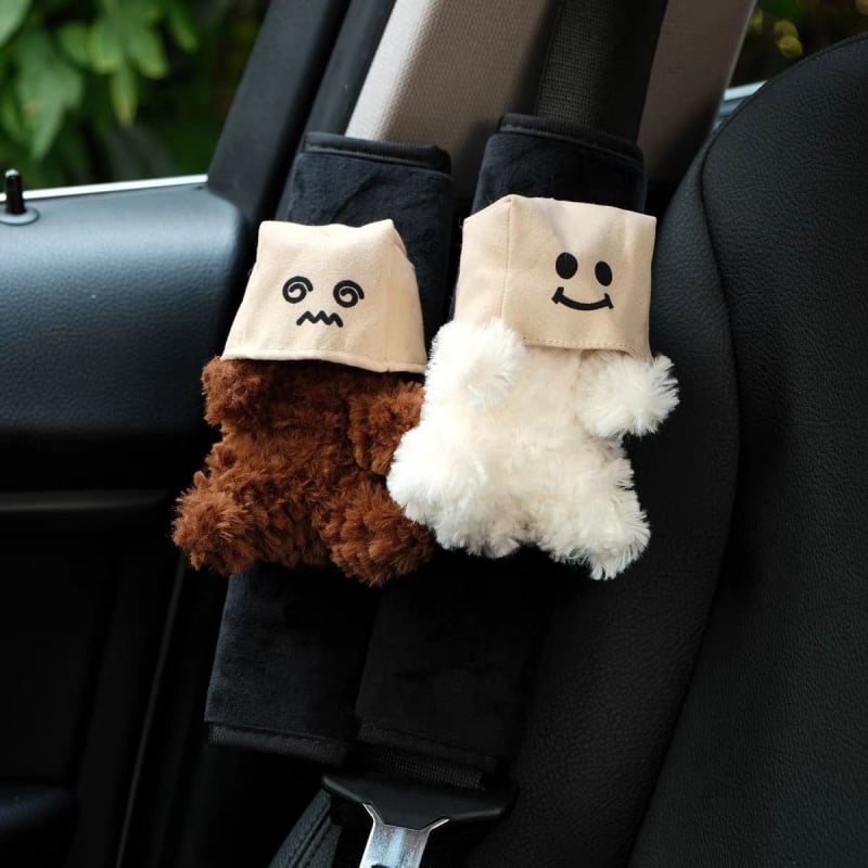 Obloga za auto sigurnosni pojas, pliš dekor s motivom West Highland, Trendy cool bear, podrijetlo Yiwu