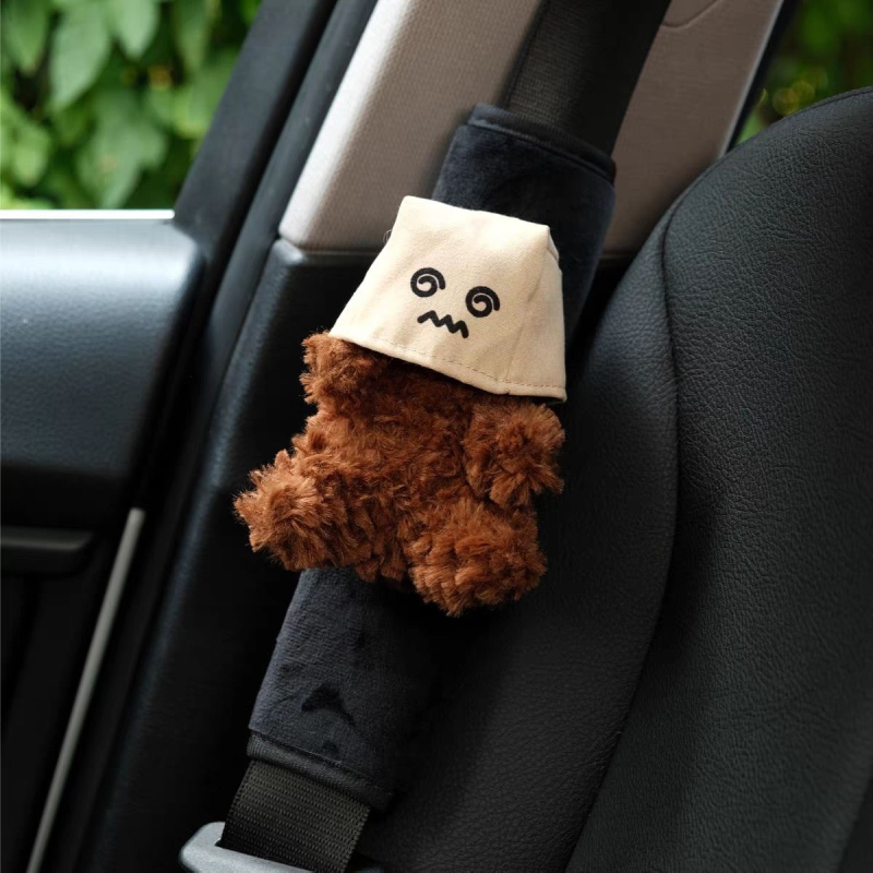 Obloga za auto sigurnosni pojas, pliš dekor s motivom West Highland, Trendy cool bear, podrijetlo Yiwu